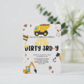 Invitation d'anniversaire 3 ans Thème Construction (Debout devant)