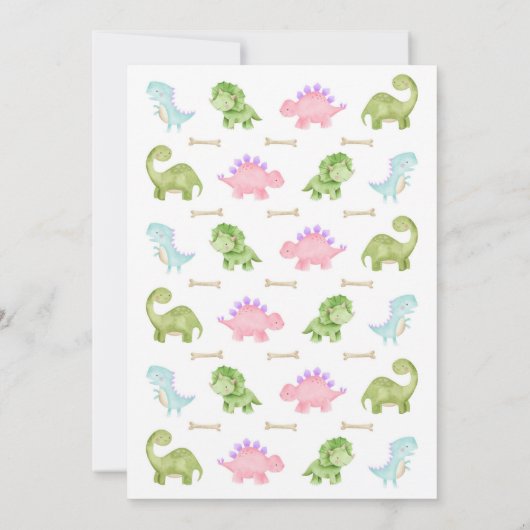 Invitation d'anniversaire 3-Rex, Dino 3e anniversa (Dos)