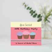 Invitation d'anniversaire 40 ans (Debout devant)