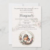 Invitation d'anniversaire 40 ans aquarelle d'oisea (Devant)