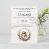 Invitation d'anniversaire 40 ans aquarelle d'oisea (Debout devant)