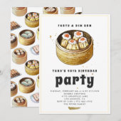 Invitation d'anniversaire 40 ans au Dim Sum Modern (Devant / Derrière)