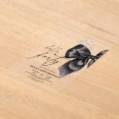 Invitation d'anniversaire 40 ans Forty Black Bow (Poser)