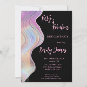 Invitation d'anniversaire 40 ans pour femme