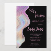 Invitation d'anniversaire 40 ans pour femme (Devant / Derrière)