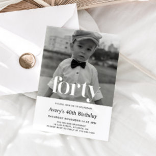 Invitation d'anniversaire 40 ans pour hommes en ty