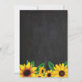 Invitation d'anniversaire 40 ans Tournesol (Dos)