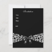Invitation d'anniversaire 40 ans vache noir blanc (Dos)