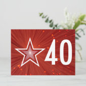 Invitation d'anniversaire '40' de l'étoile rouge d (Debout devant)
