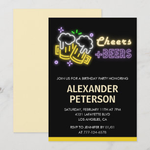 Invitation d'anniversaire 41 ans Cheers Beer Homme