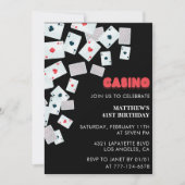 Invitation d'anniversaire 41 ans de carte à jouer  (Devant)