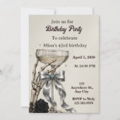 Invitation d'anniversaire 43 ans pour femmes (Devant)