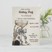 Invitation d'anniversaire 43 ans pour femmes (Debout devant)