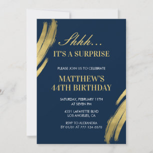 Invitation d'anniversaire 44 ans Fête surprise Hom
