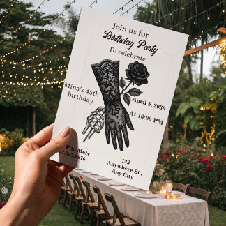 Invitation d'anniversaire 45 ans femmes