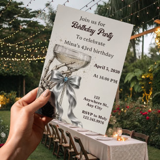 Invitation d'anniversaire 46 ans femmes