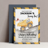 Invitation d'anniversaire 4 ans Construction, Cami