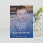 Invitation d'anniversaire 4 ans Fête d'anniversair (Debout devant)