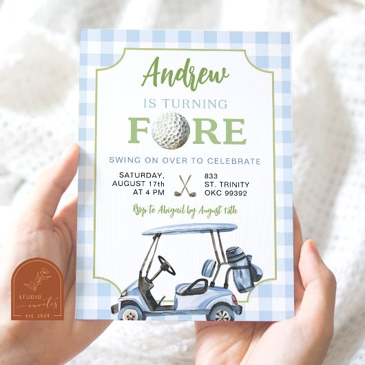 Invitation d'anniversaire 4 ans garçon golf prépar