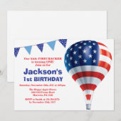 Invitation d'anniversaire 4 juillet (Devant / Derrière)