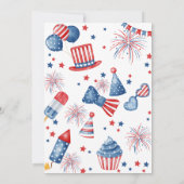 Invitation d'anniversaire 4 juillet (Dos)