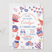 Invitation d'anniversaire 4 juillet (Devant)