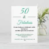 Invitation d'anniversaire 50 ans 50 & Fabuleux (Debout devant)