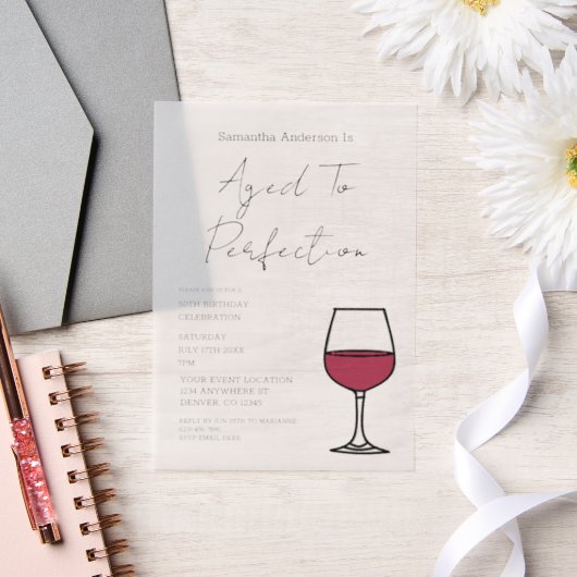 Invitation d'anniversaire 50 ans Aged To Perfectio (Mariage)