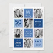 Invitation d'anniversaire 50 ans Collage de photos (Devant)