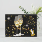 Invitation d'anniversaire 50 ans et Fabuleuse avec (Debout devant)