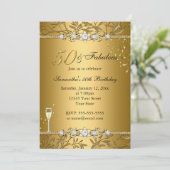 Invitation d'anniversaire 50 ans et Fabuleuse Feui (Debout devant)