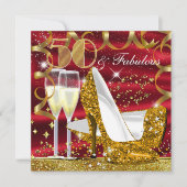 Invitation d'anniversaire 50 ans et fabuleuse pail (Devant)
