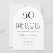Invitation d'anniversaire 50 ans et fabuleux (Devant)