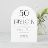 Invitation d'anniversaire 50 ans et fabuleux (Debout devant)