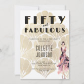 Invitation d'anniversaire 50 ans et fabuleux des a (Devant)
