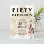 Invitation d'anniversaire 50 ans et fabuleux des a (Debout devant)