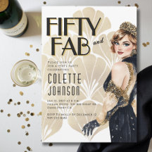 Invitation d'anniversaire 50 ans fabuleuse des ann