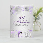 Invitation d'anniversaire 50 ans & Fabulosité (Debout devant)