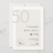 Invitation d'anniversaire 50 ans Moderne - Style M (Devant)
