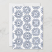 Invitation d'anniversaire 50 ans Navy et Rose (Dos)