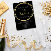 Invitation d'anniversaire 50 ans noir or