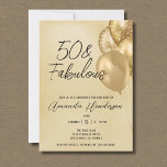 Invitation d'anniversaire 50 ans or et fabuleux<br><div class="desc">Invitation d'anniversaire 50 ans or et fabuleux pour votre grand jour.</div>