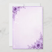 Invitation d'anniversaire 50 ans violet (Dos)