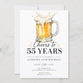 Invitation d'anniversaire 55 ans Cheers (Devant)
