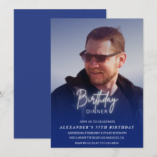 Invitation d'anniversaire 55 ans Dîner d'anniversa