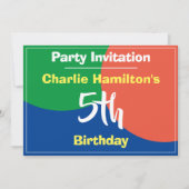 Invitation d'anniversaire 5 ans (Devant)