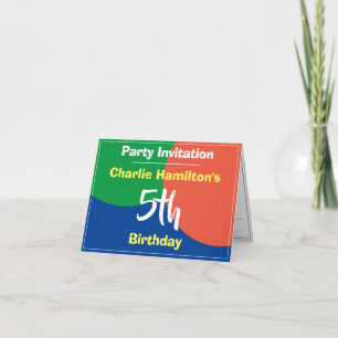 Invitation d'anniversaire 5 ans