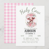 Invitation d'anniversaire 5 ans de Holy Cow Girl (Devant / Derrière)