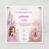 Invitation d'anniversaire 5 ans de la Princesse Ma (Devant)
