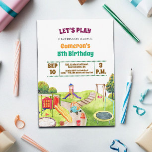 Invitation d'anniversaire 5 ans Fête Colorée de Te